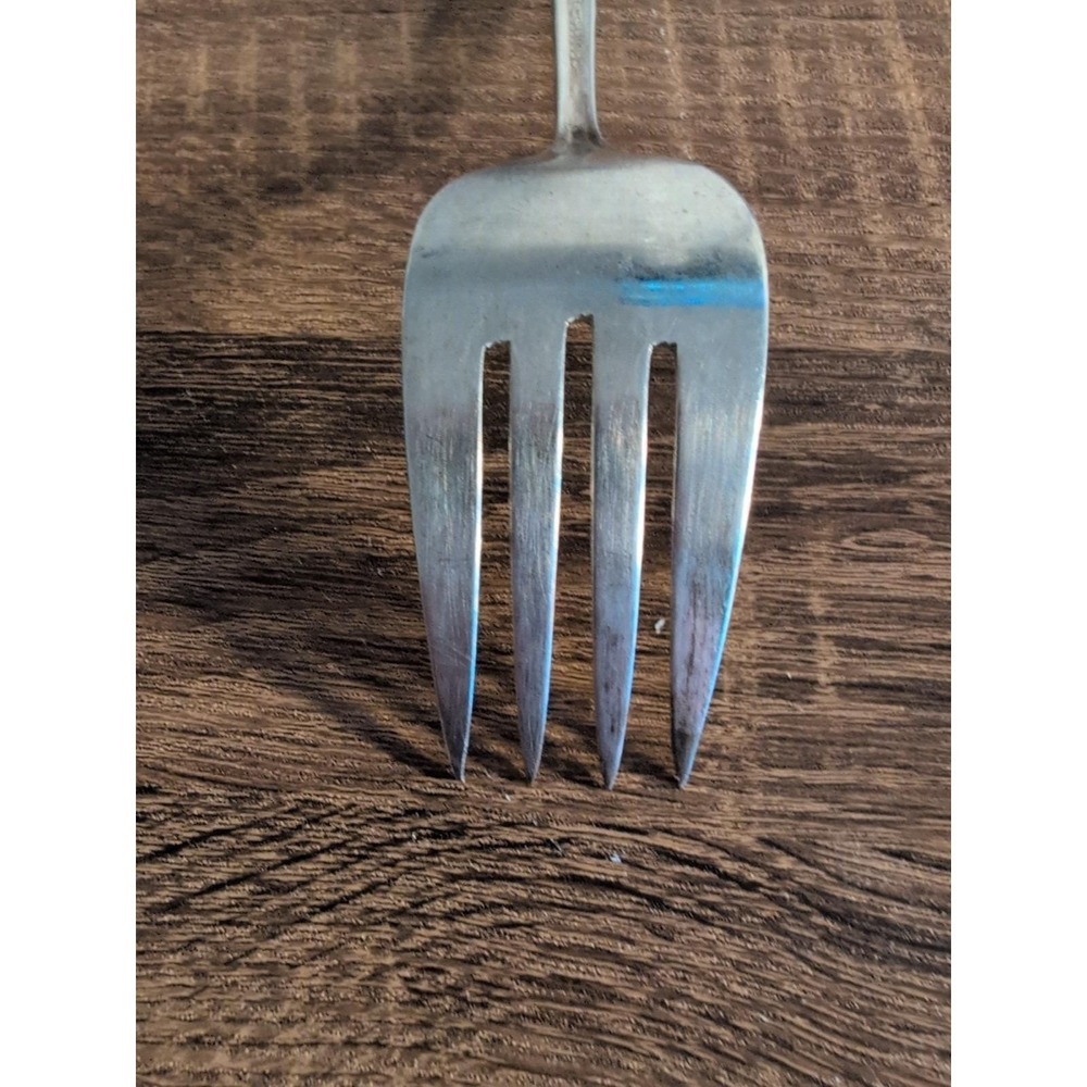 Vtge Fascination Silverplate Cold Meat Serving Fork Floral Scroll Pattern 8.5" - Picture 9 of 13